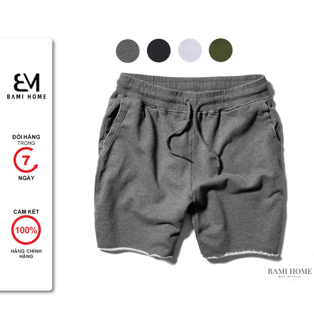 Quần short nỉ cao cấp BAMI HOME phong cách unisex dễ phối đồ QSN- 005