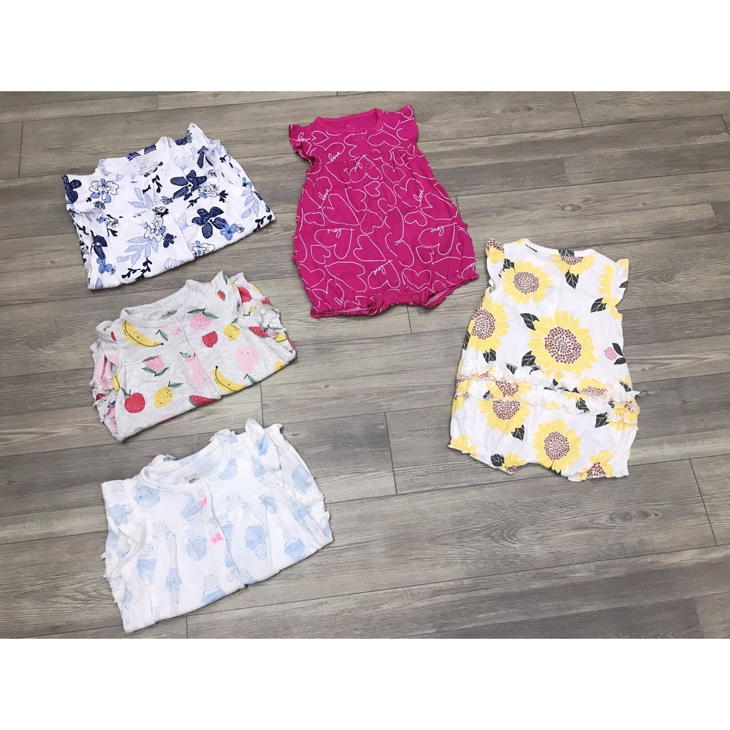 Jumpsuit cho bé gái/ jum cho bé gái xuất dư/ Body đùi bé gái Carters/ Body bé gái sơ sinh đến 2 tuổi - DG