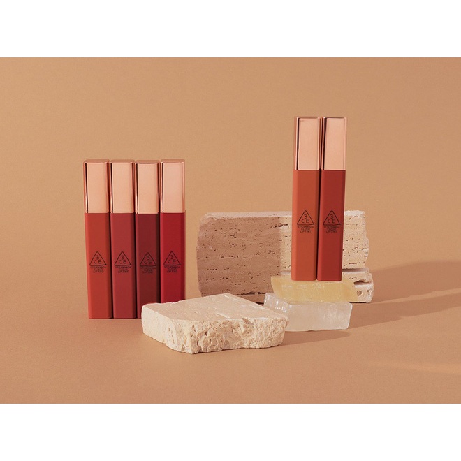 Son kem lì 3CE Cloud Lip Tint màu Active Lady hồng cam đất
