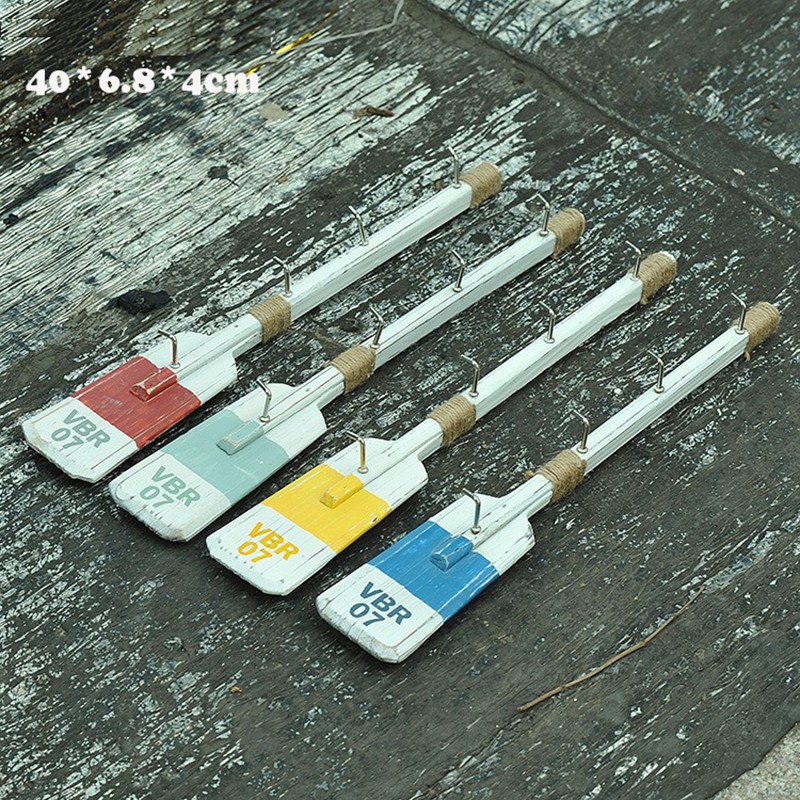 1 Thanh Gỗ Oar 40cm Có Móc Treo Áo Khoác Trang Trí Nhà Cửa
