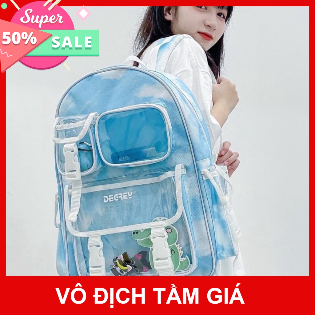 Balo Degrey Sky đám mây và Hồng Basic Backpack thời trang nam nữ đi chơi đi học shop hoodie1996