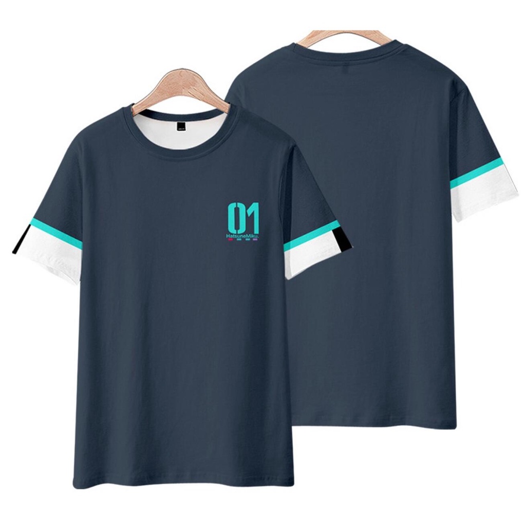 Áo Thun Tay Ngắn In Hình Hatsune Miku 3D Thời Trang Nam Nữ
