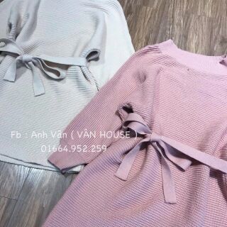 MITI_STORE_ VÁY LEN LỆCH VAI CÁNH DƠI !!!!