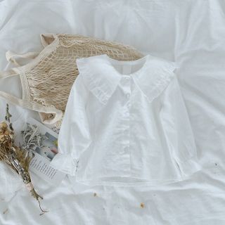 Sơ mi cổ bèo bé gái