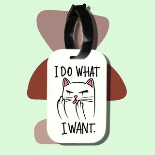 Thẻ hành lý cho túi xách balo du lịch in hình Cat Lover Series - I do what i want (nhiều màu)