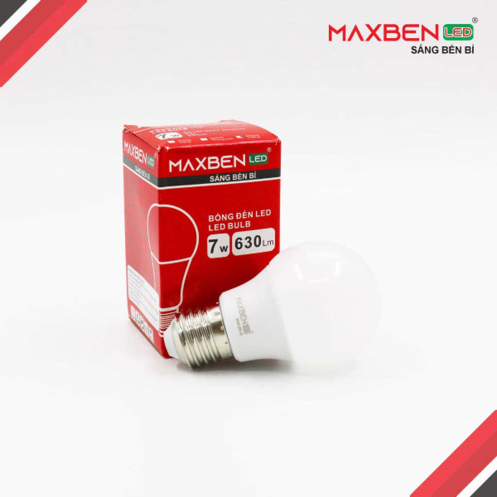 Đèn led tròn Maxben 18W 15W 12W 9W đui E27 bảo hành 2 năm