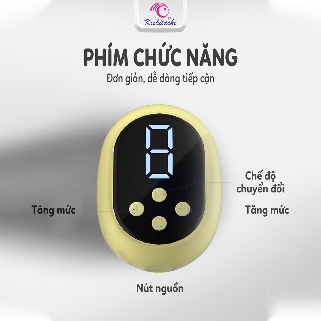 Máy hút sữa điện đơn Kichilachi bình hút sữa êm, máy vắt sữa không đau, ít tiếng ồn