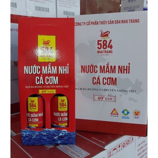 Nước mắm 584 Nha Trang 40 độ đạm, 6 chai PET 500ml