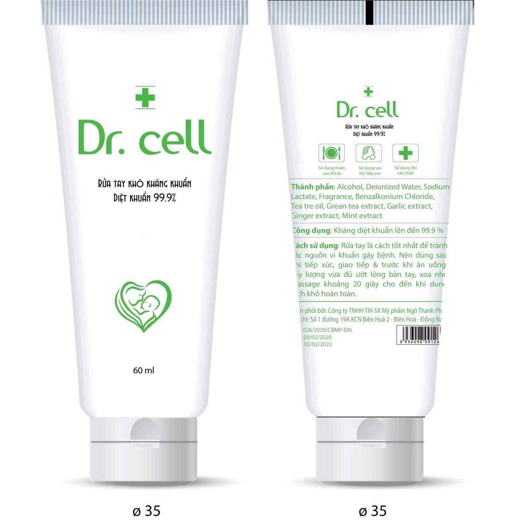Nước Rửa Tay Khô Dr. Cell Hàn Quốc Diệt Khuẩn 99,9% Mềm Da Với Hương Trà Xanh Dịu Nhẹ | BigBuy360 - bigbuy360.vn