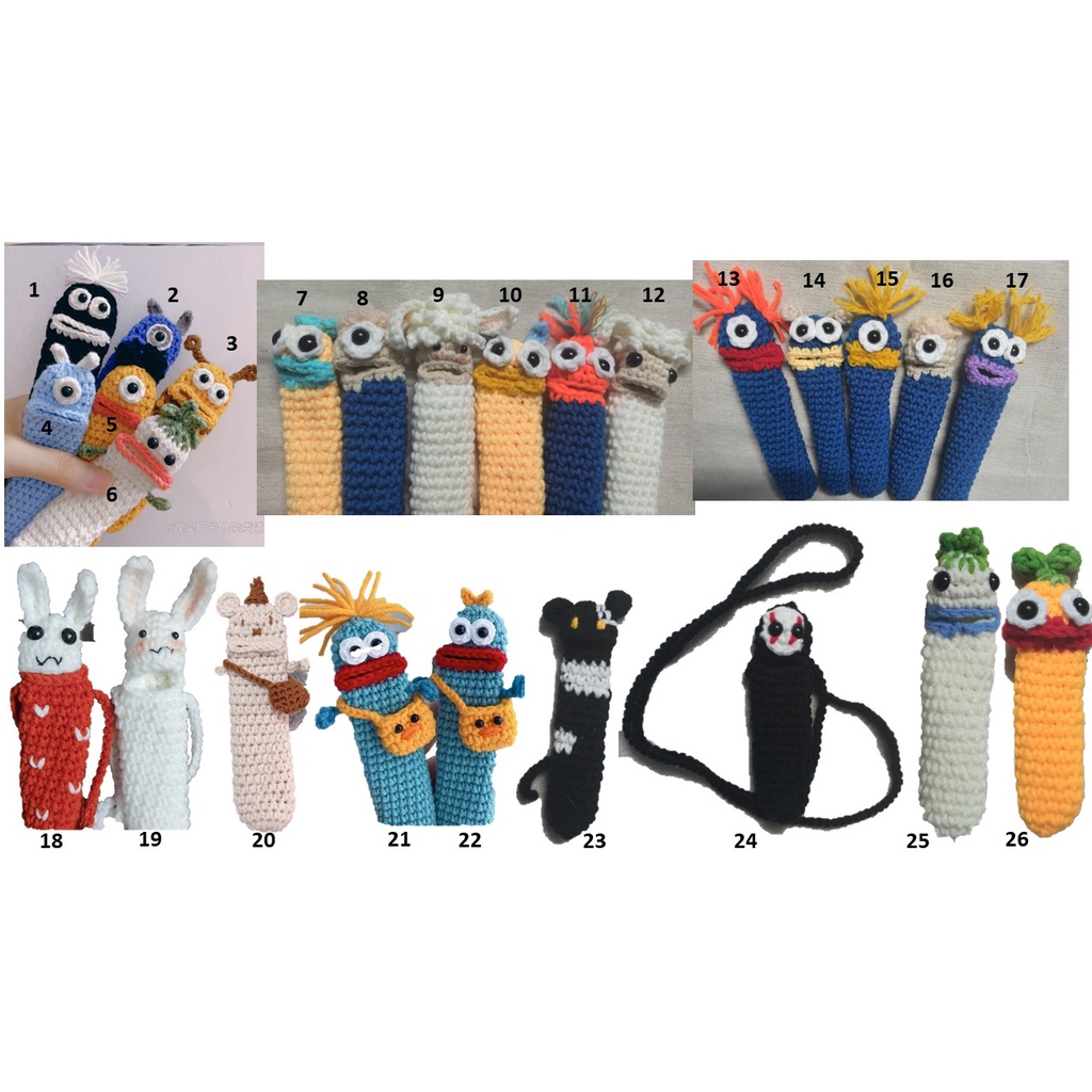 Túi đựng son bằng len handmade đủ loại _ Có sẵn