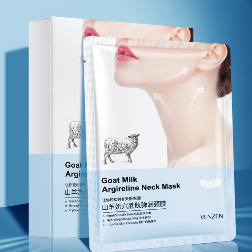 [Hàng mới về] Bộ 10 mặt nạ cổ chiết xuất sữa dê hexapeptide collagen dưỡng ẩm làm trắng chống nếp nhăn lão hóa săn chắc | BigBuy360 - bigbuy360.vn