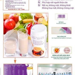 Sữa giảm cân Hera slimfit- tiêu chuẩn giảm cân châu âu