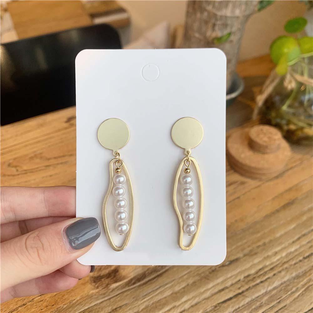 Bông Tai Hợp Kim Kiểu Hình Học Đơn Giản Phong Cách Hàn Quốc