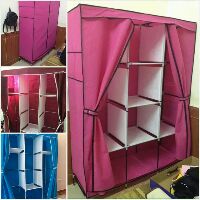 Tủ vải khung sắt 3 buồng 8 ngăn kéo sang trái xem thêm hình thật