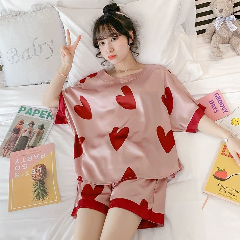  Set Đồ Ngủ Ngắn Vải Lụa Phong Cách Hàn Quốc Quyến Rũ Dành Cho Nữ | BigBuy360 - bigbuy360.vn