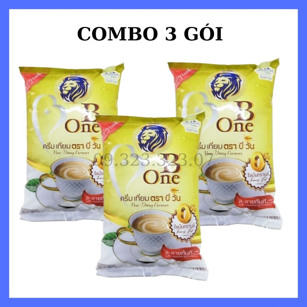 (ComBo 3 gói) Bột Kem Béo Pha Trà Sữa Thái Lan B One Bone Gói 1kg/gói