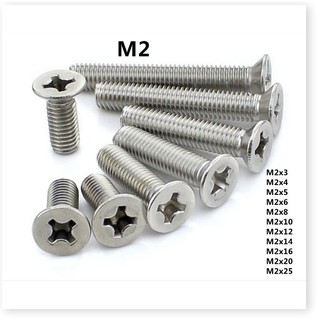 Bộ vít Inox đầu bằng M2