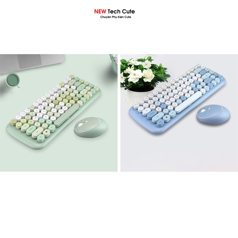 Bàn phím, bàn phím không dây Combo bàn phím và chuột không dây MOFii CANDY chính hãng có sẵn | Siêu Phẩm Cute Mới Nhất