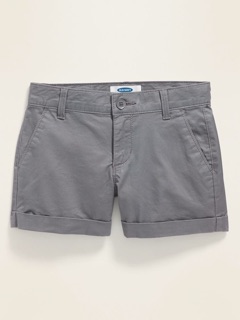 Quần Short Bé Gái Kaki Basic