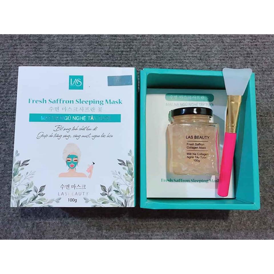 Mặt nạ las beauty mặt nạ ngủ nhụy hoa nghệ tây las beauty