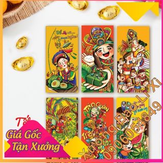 Bao Lì Xì Cao Cấp 2020 - chủ đề Tết Cổ Tích - 6 mẫu 1 chủ đề - Sỉ inbox - Bao Lì Xì Thuần Việt