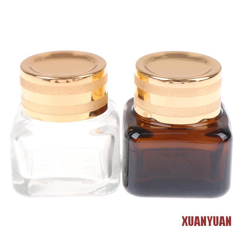 Xuan 1 Lọ Thủy Tinh Hình Vuông 15ml Màu Hổ Phách Đựng Kem Mắt