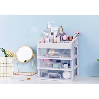 Kệ tủ đựng mỹ phẩm đồ trang điểm trong suốt 4 tầng - Kệ tủ đựng đồ mini tiện lợi
