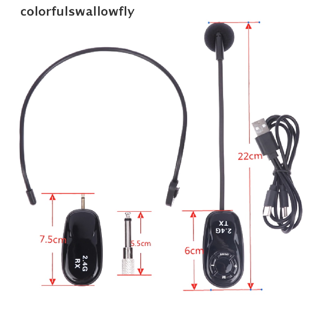 Micro Không Dây 2.4G Nhiều Màu Sắc Kèm Thiết Bị Nhận Tín Hiệu Cho Bộ Khuếch Đại Giọng Nói C