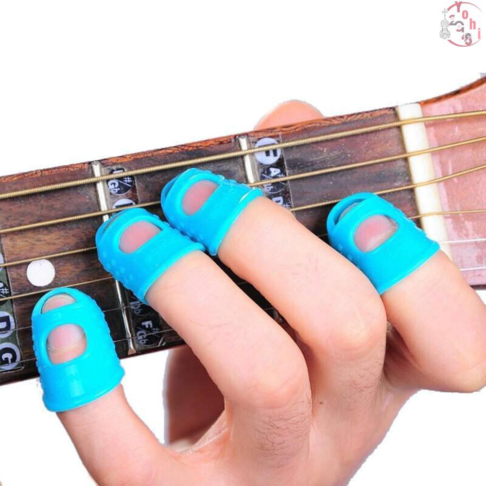 4 miếng bọc ngón tay bằng silicone cho người mới học đàn guitar ukulele