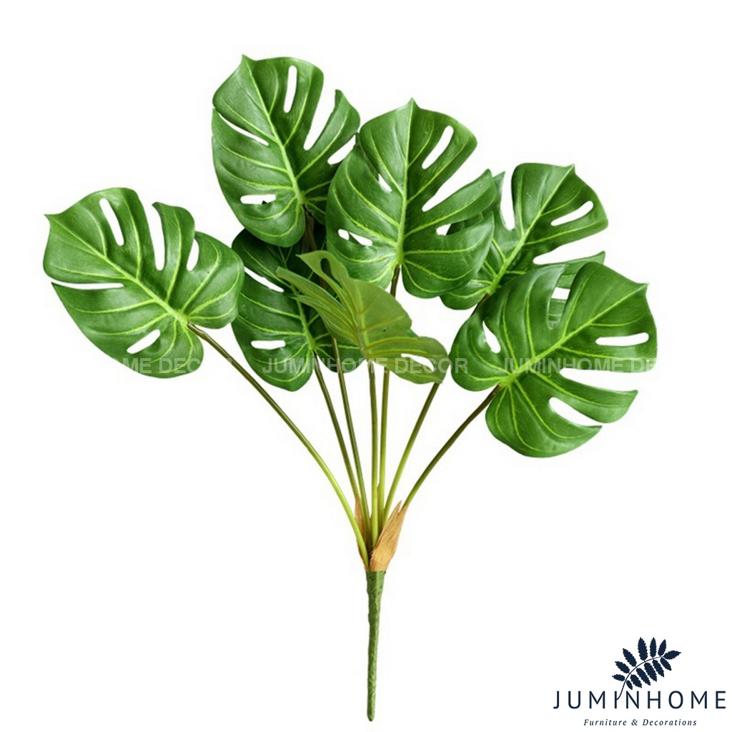 Cây trầu bà giả, monstera, cây lá rùa, trầu bà lá xẻ - Cây giả decor trang trí nhà cửa nội thất phòng khách phòng ngủ
