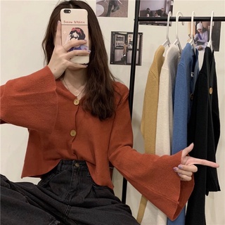 Áo len cardigan cổ tim cài cúc (hàng nhà máy Quảng Châu)