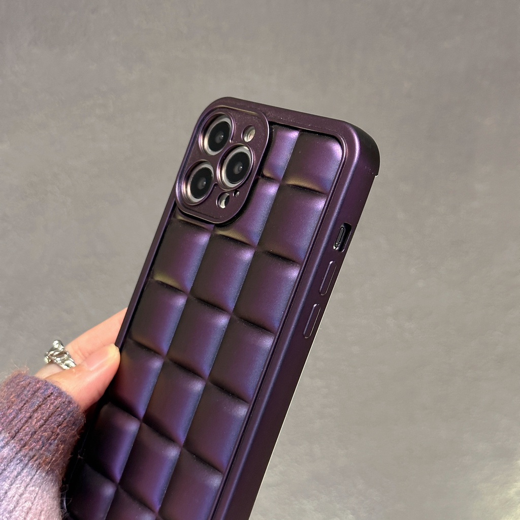 Thời Trang Ốp Điện Thoại Vuông Họa Tiết Kẻ Ô 3d Cho iphone 15promax 14 14 pro 14 pro max 14 plus 13 pro max 12 pro max 11 pro max xs max xr x