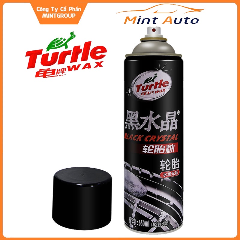 Bình Xịt Bóng Lốp Ô Tô Turtle Làm Mới Lốp Vệ Sinh Lốp Đen Bóng Lốp Ô Tô Xe Máy Hiệu Quả Dung Tích 650ml