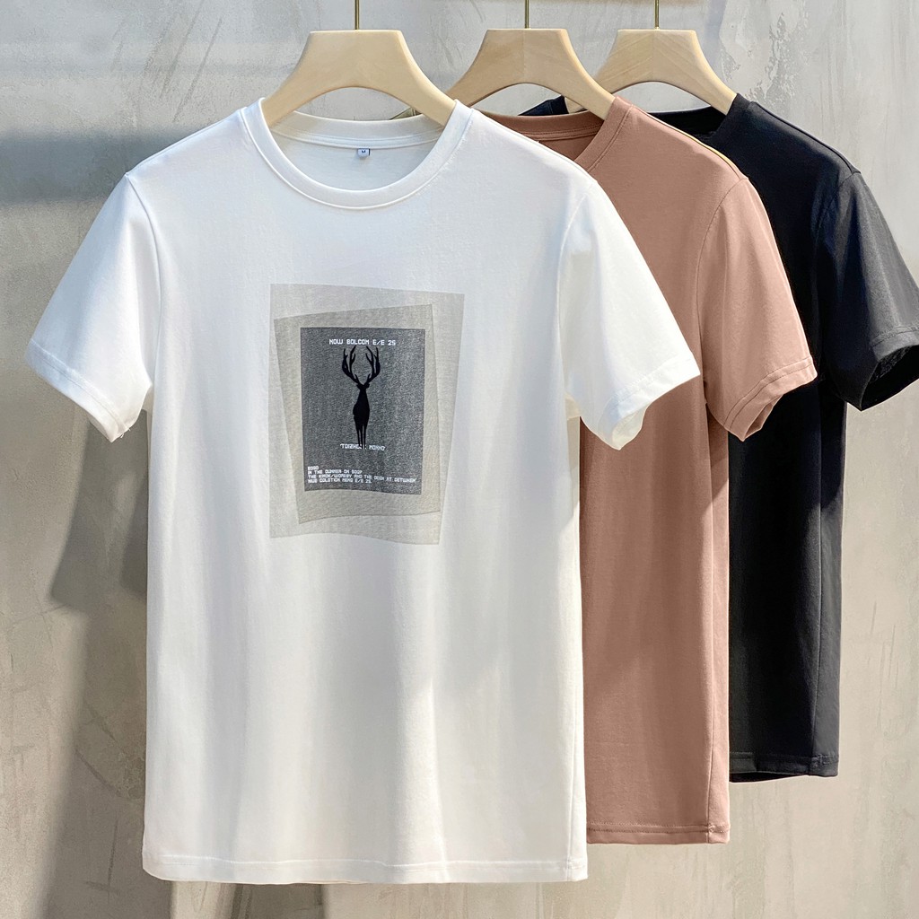 Áo thun nam unisex thiêt kế cổ tròn basic tee,áo phông nam cộc tay cotton co giãn 4 chiều QTN04 | BigBuy360 - bigbuy360.vn