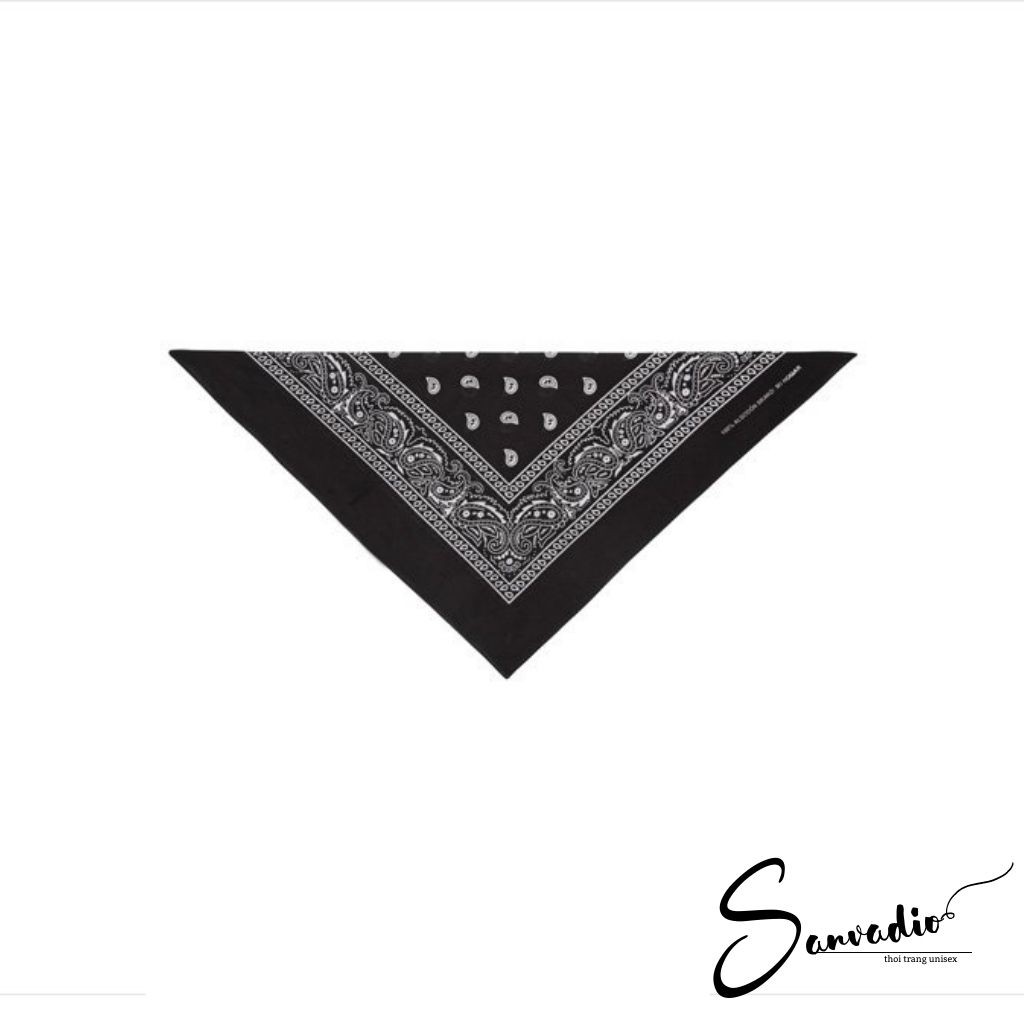 Khăn vuông bandana streetwear SANVADIO in họa tiết đơn giản nhiều màu tùy chọn
