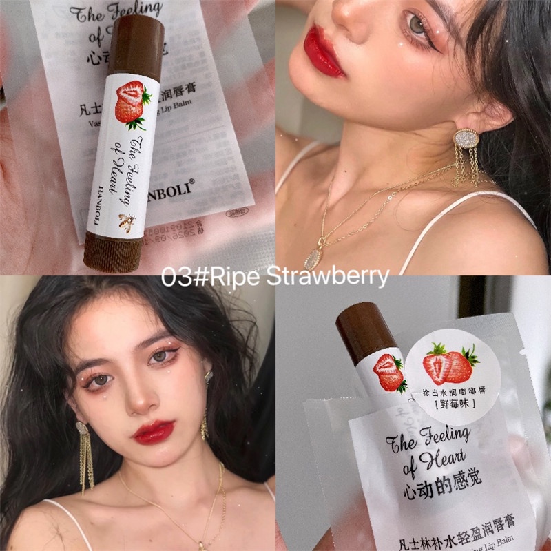 Son dưỡng môi HANBOLI dạng thạch trái cây vaseline màu tiệp da