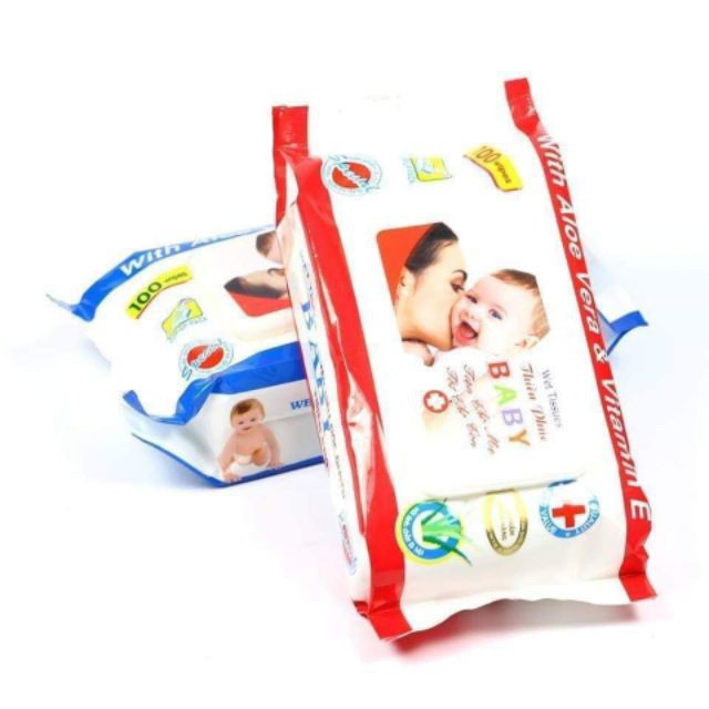 SALE SỐC❤️giấy ướt baby có nắp❤️bịch 100 tờ siêu dai freeship có ảnh thật