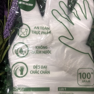 10 chiếc bao tay ni long dùng 1 lần size M