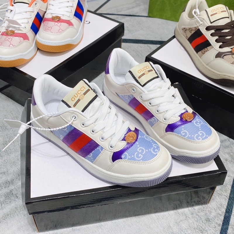 Giày thể thao guci kẻ chéo hoạ tiết fullbox