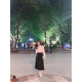 váy xếp ly dài siêu hot