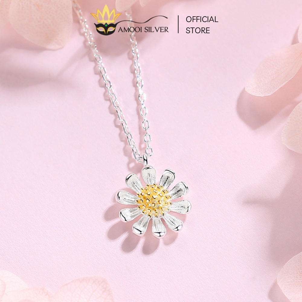Dây Chuyền Bạc S925 Mẫu Hoa Cúc Họa Mi Sang Trọng - Amooi Silver AD21