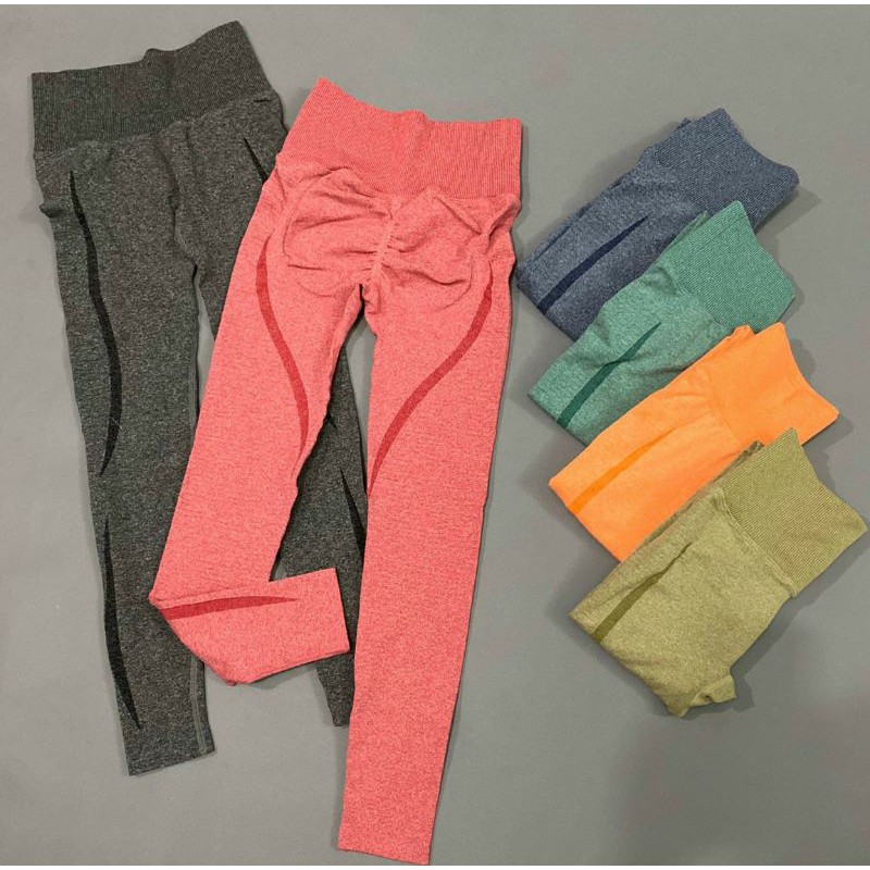 Quần chun mông tập gym, yoga tạo khe mông đào cong, tròn họa tiết lượn sóng siêu đẹp