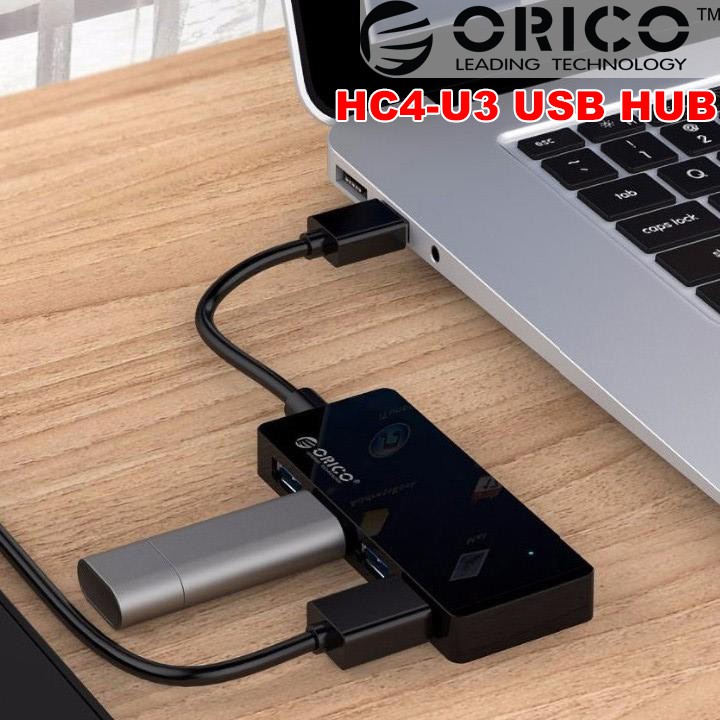 Bộ hub chia 4 cổng USB3.0 Orico HC4-U3 - HB02