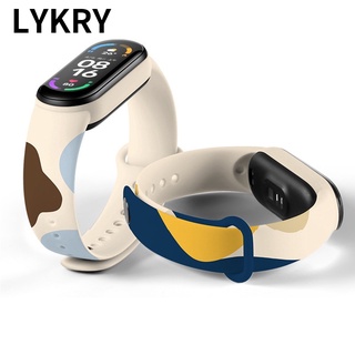 Dây đeo đồng hồ Lykry bằng silicone cho Xiaomi Mi Band 5 4 3 6