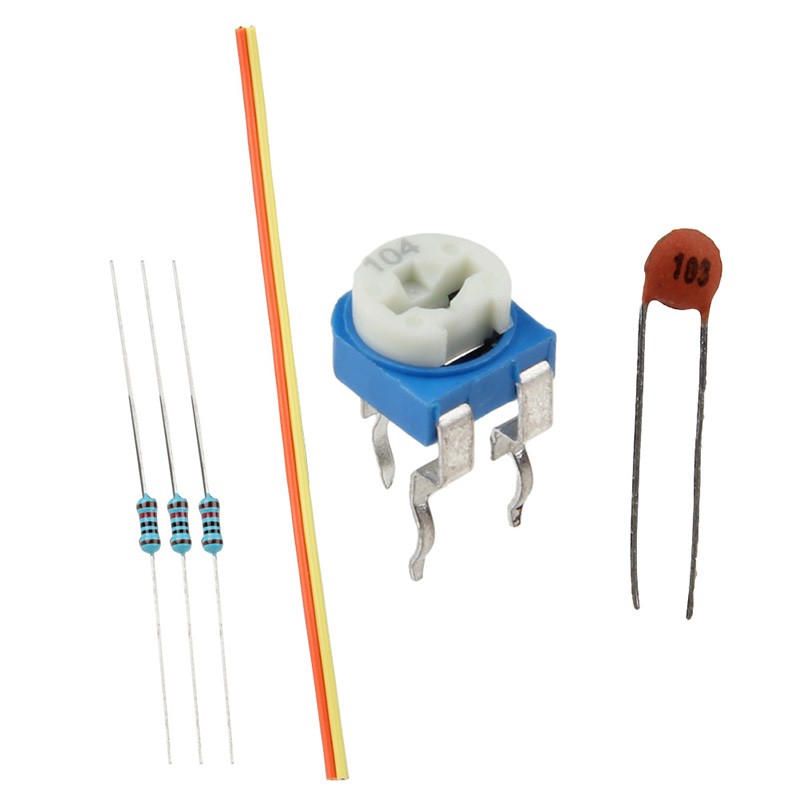 Bộ phụ kiện đèn LED kép nhấp nháy xanh đỏ NE555 + CD4017 DC 9V - 12V