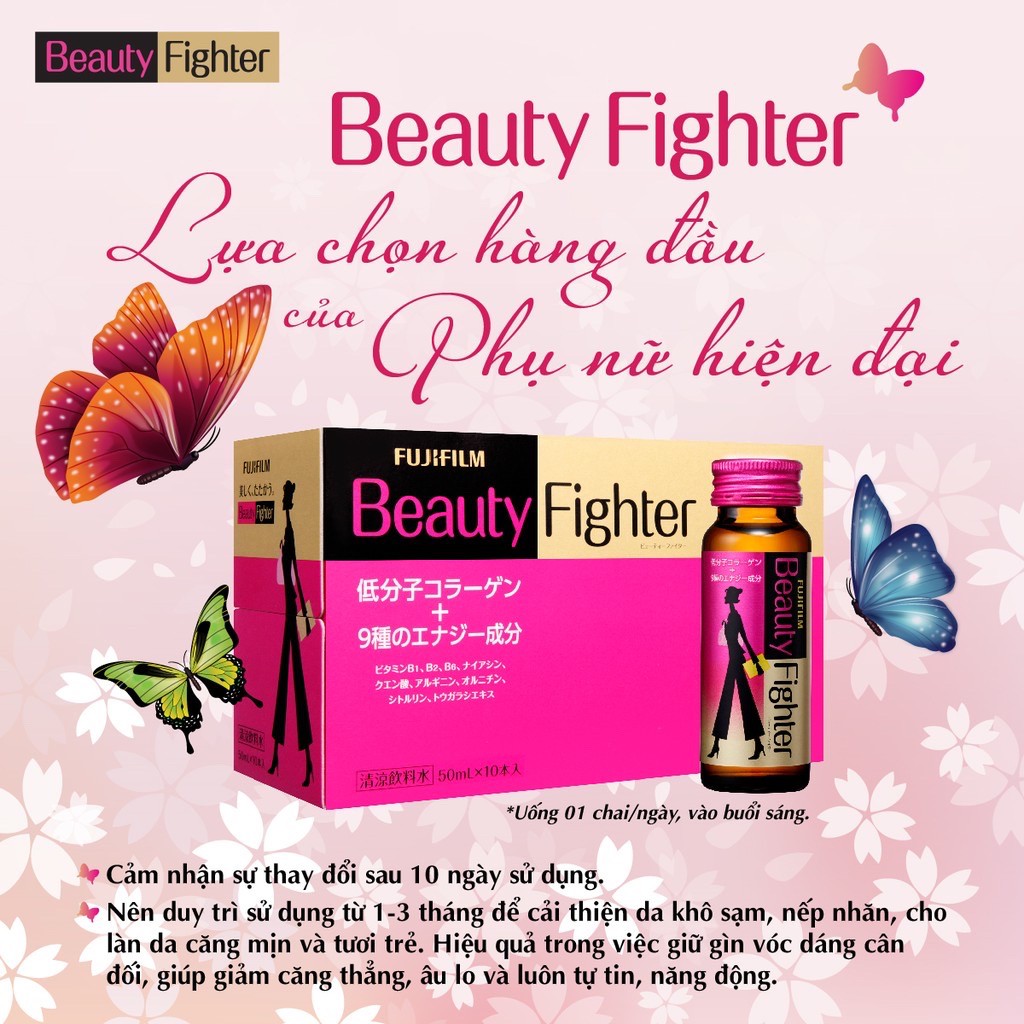Beauty Fighter Nước Uống Collagen - hộp 10 lọ