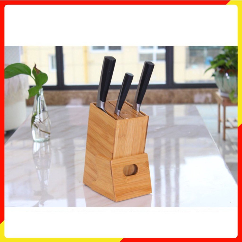 Hộp Đựng Dao Kéo Nhà Bếp Bằng Gỗ Tre Tự Nhiên, Tinh Tế Bảo Vệ Môi Trường