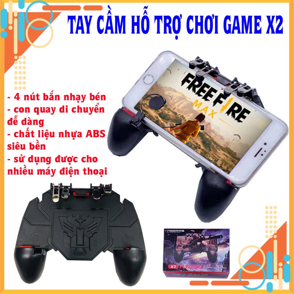 1 Đổi 1 trong 7 ngàyTay cầm điều khiển chơi game điện thoại bản nâng cấp với 4 nút trợ bắn và 1 nút di chuyển