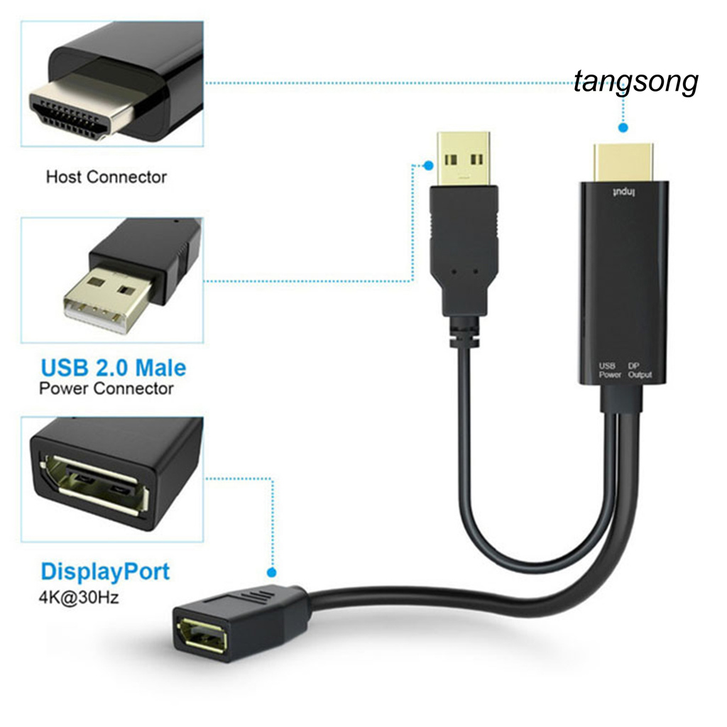 Cáp Chuyển Đổi Âm Thanh / Video Mini Displayport 4k 30hz Cho Laptop Hdtv