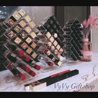 Khay son rượu đứng chứa 28 cây son